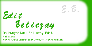 edit beliczay business card